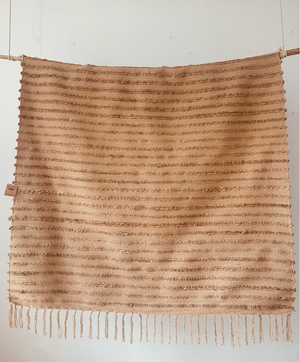 Cotton with Jute stripe textured jute rug 5 x 8 ft. ( 150 X 240 cms)