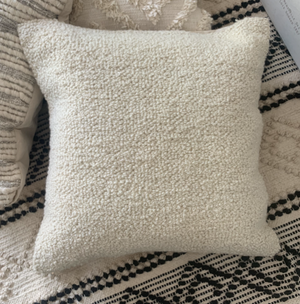 Ecru textured cushion cover