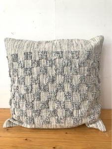 Grey blue Melange textured brick design grey cushion cover  50*50