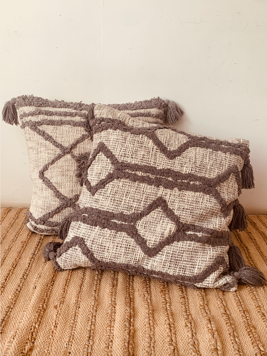 Textured diamond stripe cushion cover 50 * 50 cm