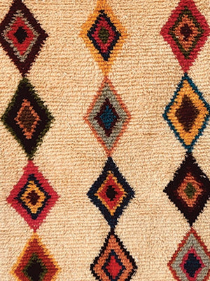 Diamond Stripe textured cotton wool rug 4x6 ft/120*180 cm