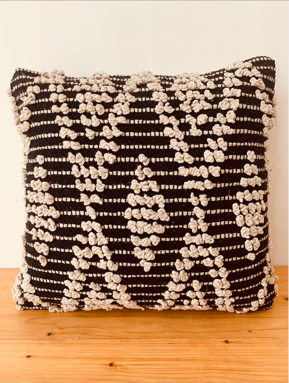 Black & White Argyle design textured cushion cover  45*45