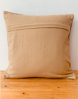 Black ochre Wool jute Motif pattern cushion cover  45 * 45 cm