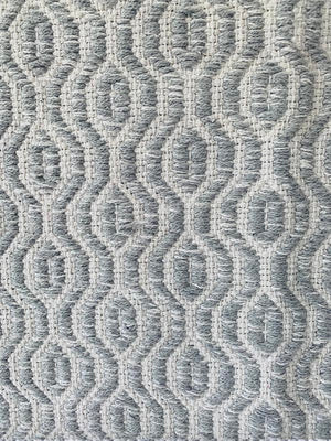 Grey jacquard pattern woven Cotton rug 2.1 x 4.4  feet / 66 * 134 cm