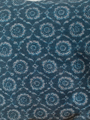 Blue floral printed cushion cover