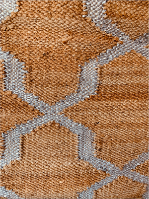 Jute Rug with Silver motif