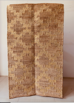 Jute Rug with gold all over pattern 3x5 ft/90*150 cm