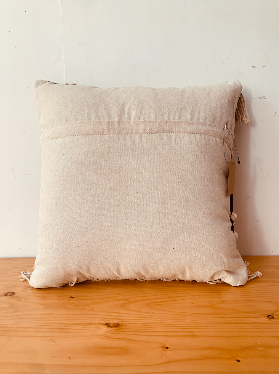 Tasseled stripe design cushion cover  45*45